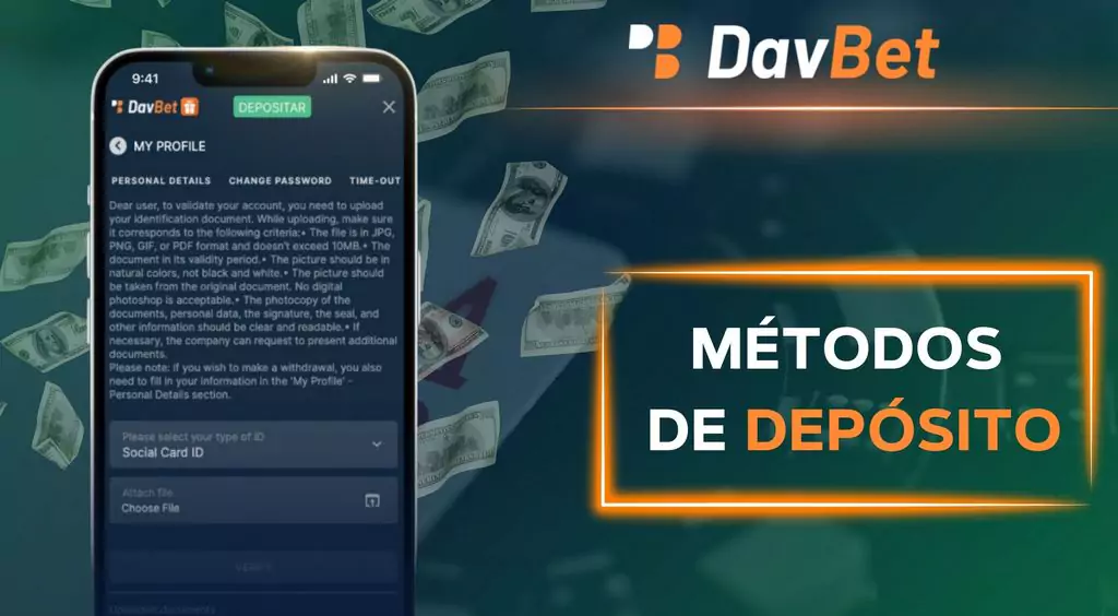 Métodos de Depósito e Saque após DavBet